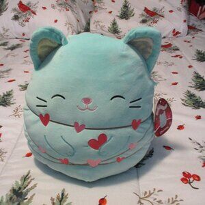 NWT 12in Squishmallows Charisma Mint Cat Plush Valentines 2025